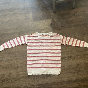 LOFT long sleeve crew neck striped shirt